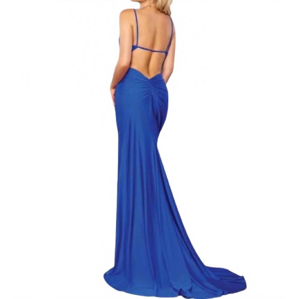 NEW STELLA COUTURE fitted prom dress in royal